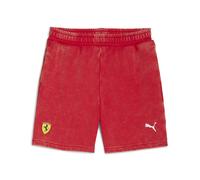 PUMA Shorts felpati Scuderia Ferrari Sportswear per ragazzi, Ferrari, Rosso Corsa, 7-8Y 7-8Y