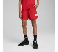 PUMA Shorts in tessuto con logo Essentials Lab Summer per ragazzi, Abbigliamento, Rosso, 11-12Y 11-12Y