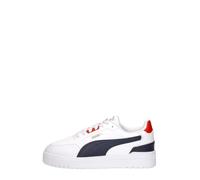 PUMA Shuffle Downtown Lo Jr - Sneaker Unisex per Bambini, Puma Bianco New Navy per Tutti i Tempi Rosso, 4 UK