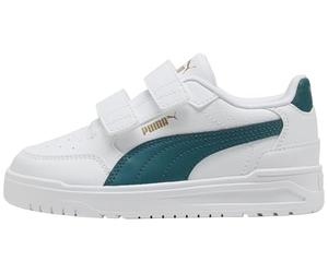 PUMA Shuffle Downtown Lo V PS Sneaker, White-Emerald Ice Gold, 13 UK Bambino, Puma Smeraldo Bianco Ice PUMA Gold, 32 EU
