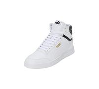 PUMA Shuffle Mid, Scarpe da Ginnastica Basse Unisex-Adulto, Bianco White White Black Team Gold, 38.5 EU