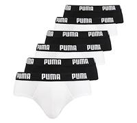 Puma - Slip da uomo basic da uomo, confezione da 8 - 301 bianco/nero. L