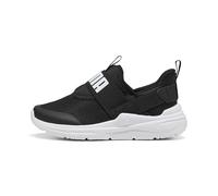 PUMA Sliptech PS - Sneaker Unisex per Bambini, con Ferretto, Nero (Puma Black), Bianco (Puma White), 30 EU