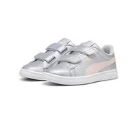 PUMA Smash 3.0 Glitz Glam V PS, Sneaker, Glacial Gray-Frosty Pink, 31.5 EU