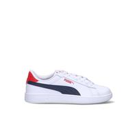 PUMA - SMASH 3.0 L JR Sneaker ragazzo bianca/blu/rossa in pelle 37
