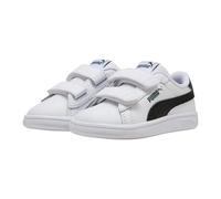 PUMA Smash 3.0 L V Inf, Sneaker Unisex-Bimbi 0-24, White Black-Green Terrain, 25.5 EU