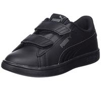 PUMA Sneakers Smash 3.0 Leather V da bambini, Scarpe, Nero/Shadow Grigio, 28 28