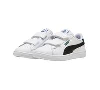 PUMA Smash 3.0 L V PS, Sneaker, White Black-Green Terrain, 23 EU