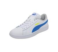PUMA Smash V2 L Jr, Scarpe Da Ginnastica Basse Unisex Bambini E Ragazzi, White Victoria Blue, 38 EU
