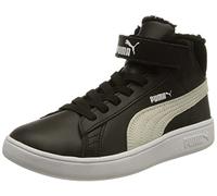 PUMA Smash v2 Mid L Fur V PS, Scarpe da Ginnastica, Black White, 31 EU
