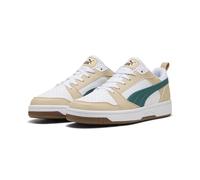 PUMA Sneaker Basse Rebound V6 43, Toasted Almond Emerald Ice White Beige Green