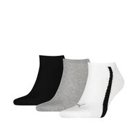 PUMA Sneaker, Calzini Unisex - Adulto, Bianco/Grigio/Nero, 35-38 (Pacco da 3)