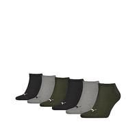 PUMA Sneaker, Calzini Unisex - Adulto, Verde (Green Combo), 47-49 (Pacco da 6)