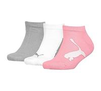PUMA Sneaker, Calzini Unisex - Bambini e Ragazzi, Rosa/Grigio, 23-26 (Pacco da 3)