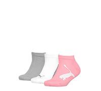 PUMA Sneaker, Calzini Unisex - Bambini e Ragazzi, Rosa/Grigio, 39-42 (Pacco da 3)