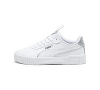 PUMA Sneaker Carina 2.0 Pop Up Metallizzatos da donna, Scarpe, Bianco/Matte Silver/Silver, 37.5 37.5