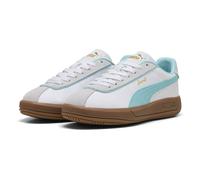 Sneakers PUMA Club Klassika da donna, Scarpe, Bianco/Safe Lake/Feather Grigio, 37 37
