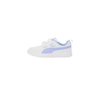 PUMA Courtflex V3 Dotty V PS Sneaker, White Intense Lavender Pink Shimmer, Puma White Intense Lavender Pink Shimmer, 1 UK Child