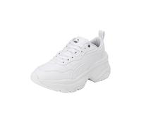 Puma Sneaker da donna con zeppa Cilia, bianco-bianco-argento, 7 UK