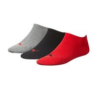 PUMA SNEAKER PLAIN 3P, Calzini, Unisex - Adulto, Black/Red, 47-49
