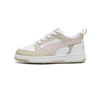 PUMA Sneaker Rebound V6 Lo da bambini, Scarpe, Bianco/Mauve Mist/Desert Dust, 35 35
