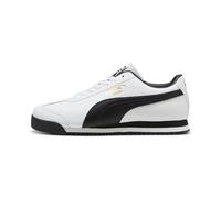 Puma Sneaker Roma Uomo, Bianco-Nero-Squadra Oro Ah23, 42.5 EU