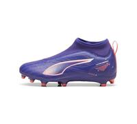 PUMA Sneaker Unisex Bambino Ultra 5 Match+ Ll Fg/AG Jr, Viola Bianco Arancione, 35 EU