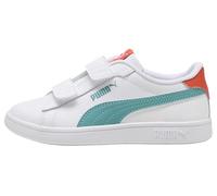Puma Sneaker Unisex per Bambini Smash 3.0 L V PsSneaker, Puma Bianco Mar Baltico Blu, 30 EU
