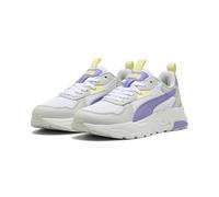 Puma Sneaker Unisex Trinity Lite Jr per Bambini, Puma Bianco Lavanda Alert Grigio Glaciale, 4 UK