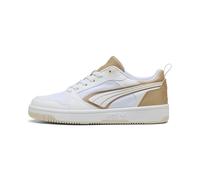 PUMA Sneakers a taglio basso Rebound v6 Aqua Metallizzatos unisex, Scarpe, Bianco/Oro/Alpine Snow, 40 40