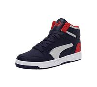 PUMA Rebound Layup SL Jr, Sneaker, Blu (Peacoat-Gray Violet-High Risk Red White), 39 EU