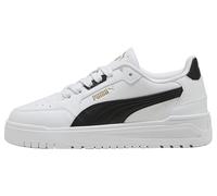 PUMA Shuffle Downtown Lo Jr - Sneaker Unisex per Bambini, Puma Bianco PUMA Nero PUMA Oro, 35.5 EU