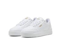 PUMA Shuffle Downtown Lo Jr - Sneaker Unisex per Bambini, Puma Bianco PUMA Bianco PUMA Oro, 36 EU