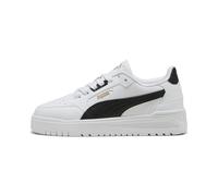 PUMA Shuffle Downtown Lo Jr - Sneaker Unisex per Bambini, Puma Bianco PUMA Nero PUMA Oro, 4.5 UK
