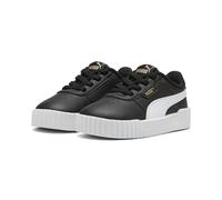 PUMA Sneakers Carina 3.0 per Bimbi ai Primi Passi 24, Black White Gold