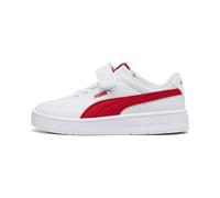 PUMA Sneakers Court Classic Clean per bambini, Scarpe, Bianco/Rosso, 27.5 27.5