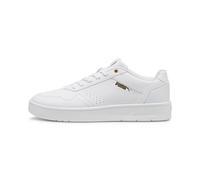 PUMA Unisex Court Classic Scarpe da ginnastica, Puma White Puma Gold, 44 EU