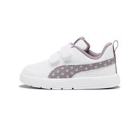 PUMA Sneakers Courtflex V3 Dotty per bimbi ai primi passi, Scarpe, Bianco/Plum Jam/Light Moss, 23 23