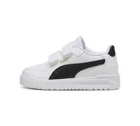 PUMA Sneakers dal profilo basso Shuffle Downtown per bambini, Scarpe, Bianco/Nero/Oro, 30 30