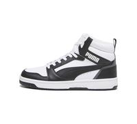 PUMA Rebound V6, Scarpe da ginnastica Unisex - Adulto, White Black Shadow Gray White, 43 EU