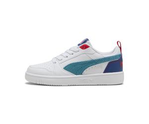 PUMA Sneakers Rebound V6 Low Run Fun per ragazzi, Scarpe, Bianco, 38.5 38.5