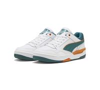 PUMA Sneakers Retro Rebound Unisex 45, White Emerald Ice Vermillion Green Orange
