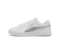 PUMA Scarpe da Ginnastica, Bianco con Dettagli Argento, Logo Laterale, Suola in Gomma (Bianco, Sistema Taglie Calzature EU, Adulto, Numero, Media, 37)