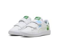 PUMA Sneakers Smash 3.0 Dino per Bambini 34.5, White Green Fruit Vibrant Blue