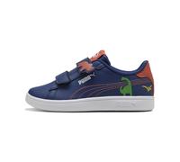 PUMA Sneakers Smash 3.0 Dino per Bambini 30, Blue Jewel Green Fruit Amarena Orange