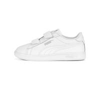 Puma Scarpe da ginnastica Smash 3.0 L V Ps Pelle Unisex per bambini Bianco/Grigio 33
