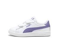 PUMA Sneakers Smash 3.0 Leather V da bambini, Scarpe, Bianco/Lavender Alert, 34.5 34.5