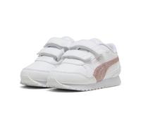 PUMA Sneakers ST Runner v4 Glitter per bambini, Scarpe, Bianco/Copper Rose/Rose Mauve, 27 27