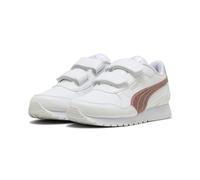 PUMA Sneakers ST Runner v4 Glitter per bambini, Scarpe, Bianco/Copper Rose/Rose Mauve, 30 30