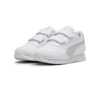 PUMA Sneakers ST Runner v4 Glitter per bambini, Scarpe, Bianco/Silver/Cool Light Grigio, 30 30